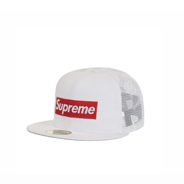 Supreme New Era Box Logo Mesh Back Cap  White