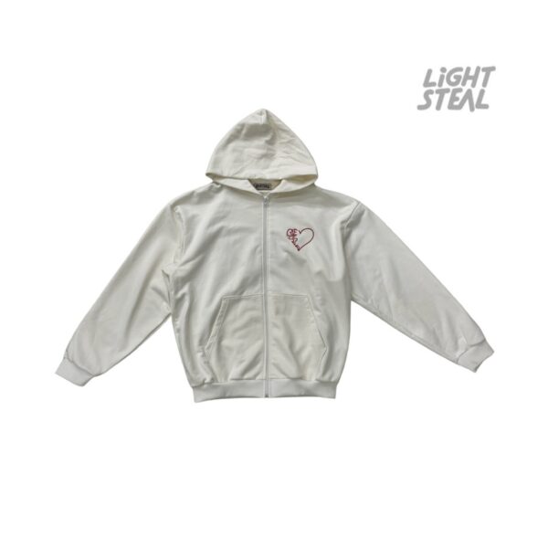 Blessed Zip Hoodie White