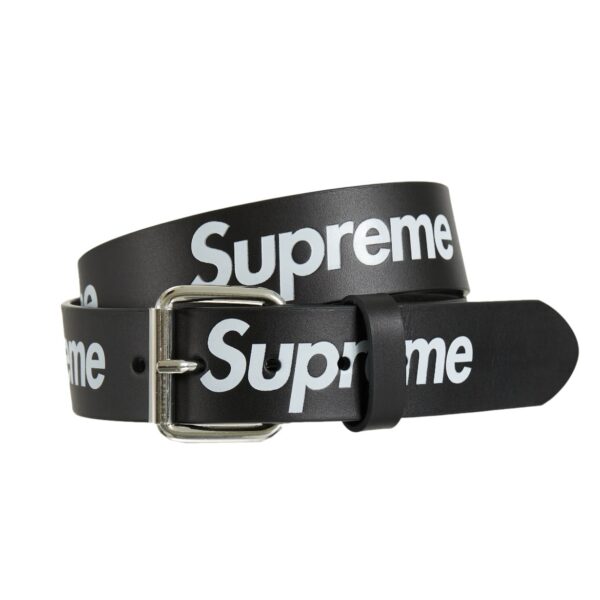 Supreme Repeat Leather Belt Black S/M (SS22)